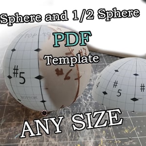 Download digitale - Modello di sfera e mezza sfera PDF stampabile + istruzioni PDF