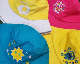 Original Cute Embroidered Bucket Hats // B GRADE!