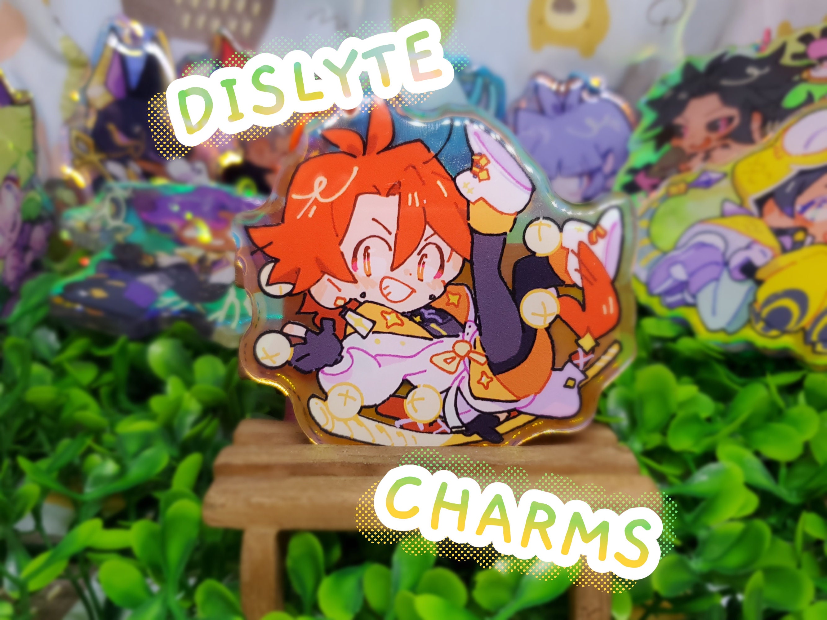 Dislyte // Holographic Acrylic Charms Etsy