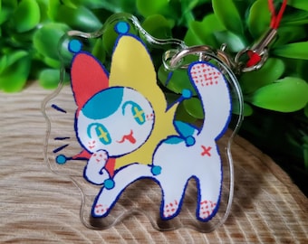 Original // Silly Jester Cat Phone Charm