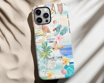 Summer Girl Collage Phone Case, Coconut Girl, Palm Trees Phone Case,  Beach Vibes Phone Case, IPhone Case, iPhone Phone Case, Samsung Case