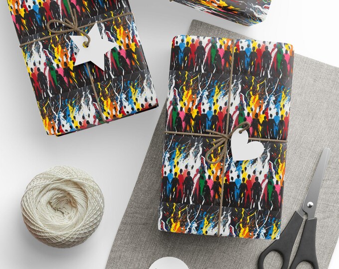 Abstract Wrapping Papers, Birthday Gift, Birthday Wrap, Dad, Brother, Uncle, Son, Father's Day, Groom, Friend, Sister, Aunt, Husband, Nephew