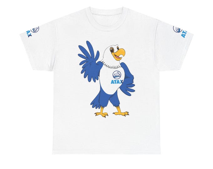 Fun Atax Eagle Graphic Tee, Unisex Cotton T-Shirt for Sports Fans, Team Spirit Wear, Casual Outfit, Bird Lover Gift