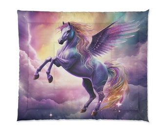 Comforter, Pegasus, Pegasus Lover, Daughter Gift, Sister Gift, Aunt Gift, Niece Gift, Birthday Gift, Girlfriend Gift, Decorate Bed, Mom Gift