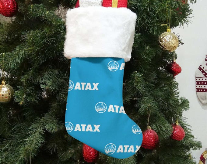 All-Over Print Christmas Socks With Plush Cuff