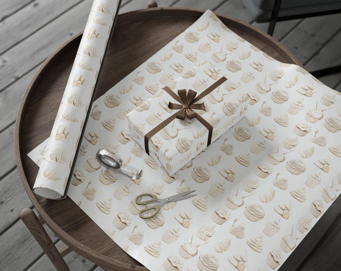 Wrapping Papers, Cupcakes, Birthday Wrap, Aunt, Sister, Grandma, Niece, Sister-in-law, Mother-in-law, Friend, Gift Wrap, Grandparents Day