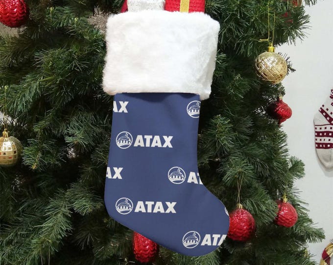 All-Over Print Christmas Socks With Plush Cuff