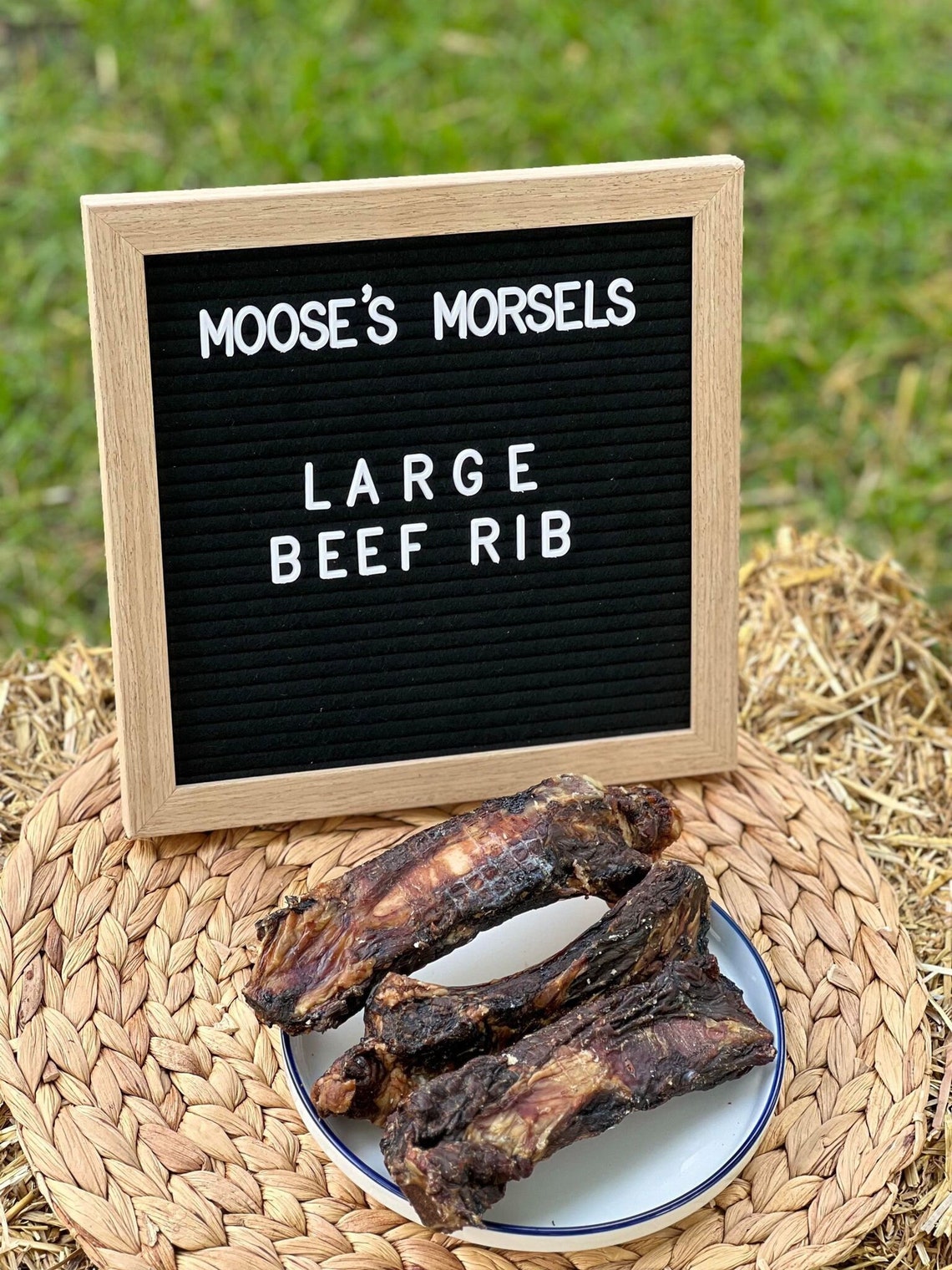 Dehydrated LARGE Beef Rib Bone With Meat Natural Treat for Dogs 100