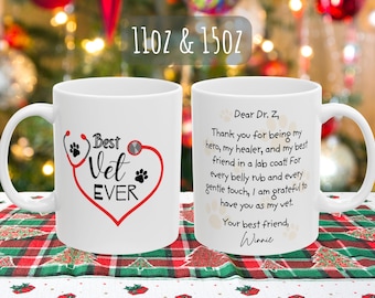 Personalized Vet Mug, Custom Pet & Vet Name Gift
