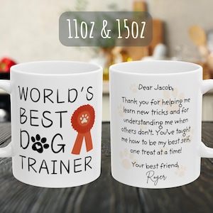 Personalisierte Hundetrainer Tasse: Individuelles Dankeschön Geschenk (11oz & 15oz)