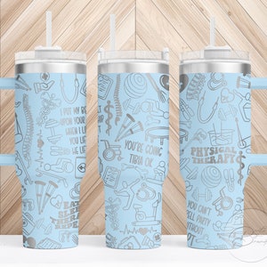 40oz Physical Therapy Tumbler with Lid and Straw, PT Tumblers, PT Graduation Gifts, Physical Therapy