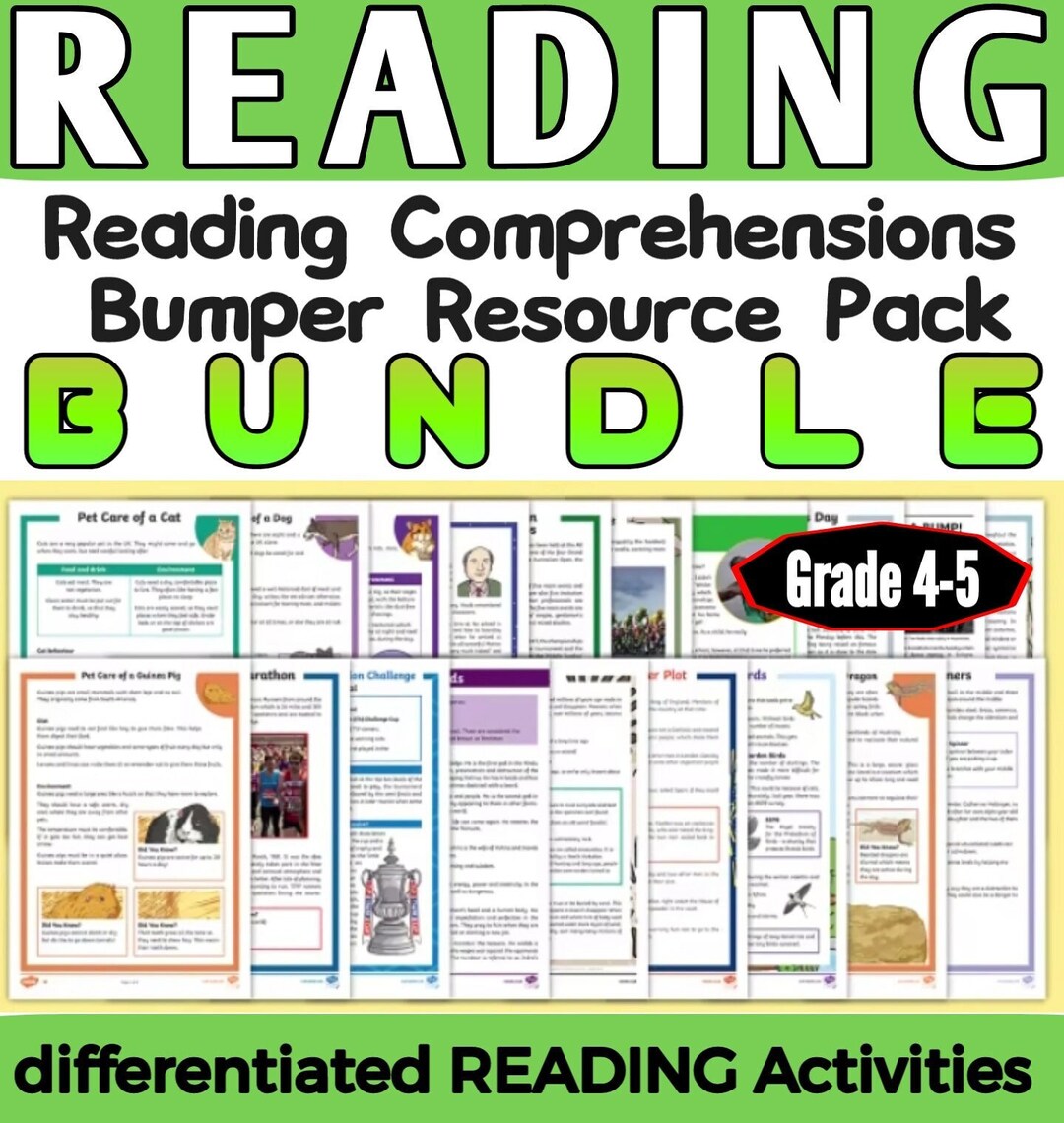 4th Grade Reading Comprehension Worksheets MAIN IDEA Classroom - Etsy