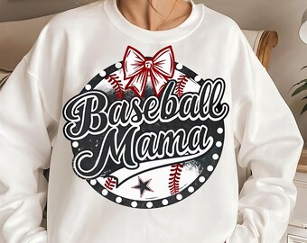 Retro Baseball Mama PNG, Coquette Bow Png, Baseball Bow PNG, Baseball Mom Png Shirt, Game Day Sublimation Design, Sports PNG, Cute Baseball