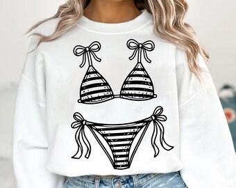 Bikini Top PNG SVG Czarny Pasek Strój Kąpielowy Koszulka Projekt Letni Czas PNG Sunshine Lake Dziewczyna Plażowe Klimaty PNG Basen SVG Modna Letnia Koszulka PNG