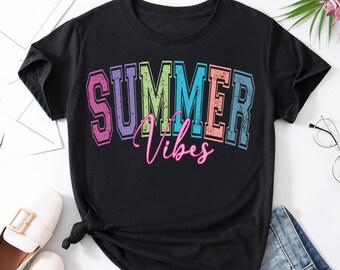 Summer Vibes PNG, Varsity PNG SVG, Neon Summer Png, Trendy Summer Svg, Summertime Png, Distressed Svg, Retro Summer Png, Sublimation Design