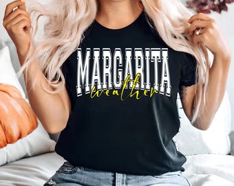 Margarita weather Distressed Varsity PNG SVG, Summer Shirt Png, Trendy Summer Svg, hot pink Png teal Png Aesthetic Summertime Distressed