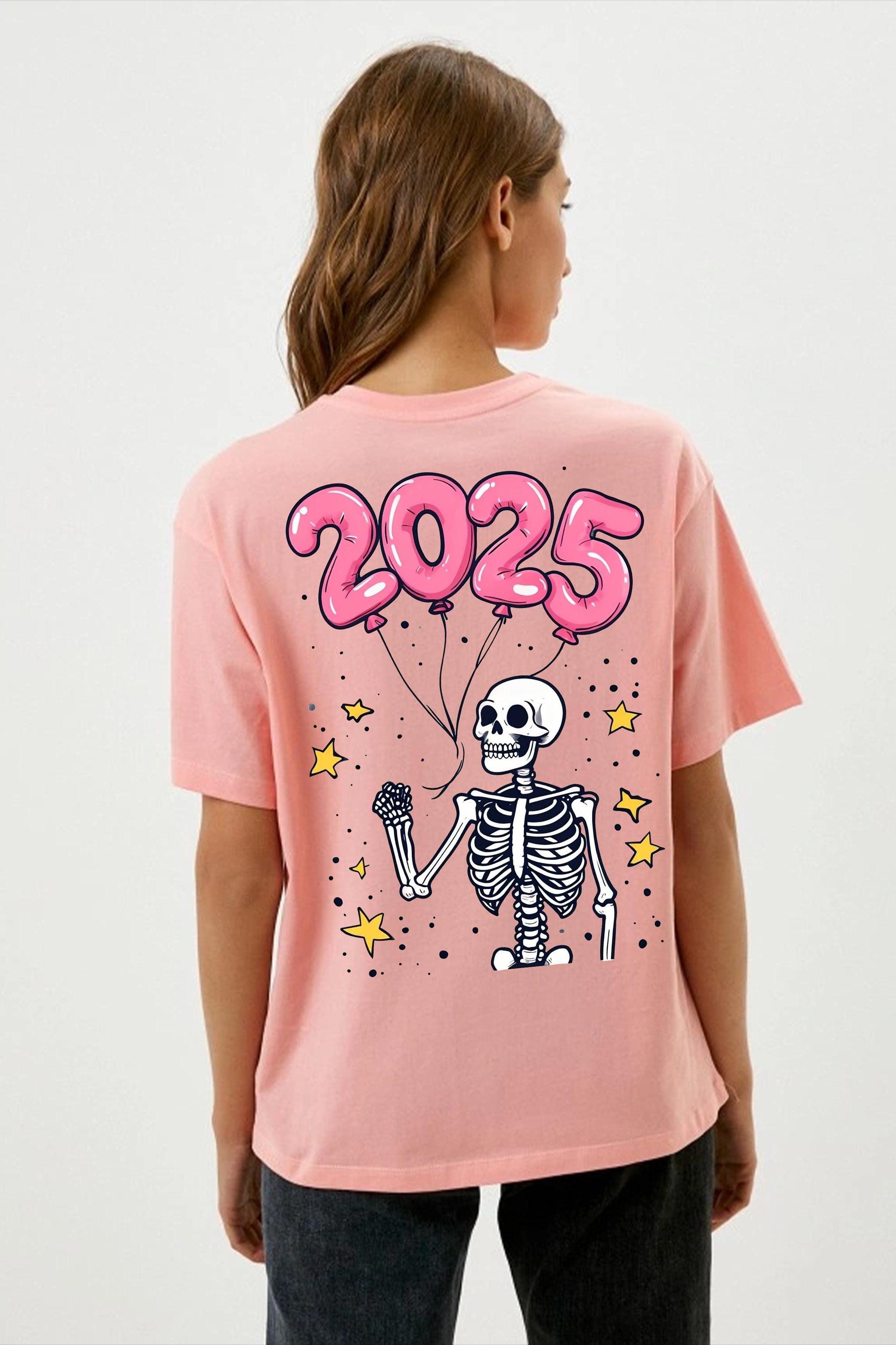 New Year 2025 Png, Funny Skeleton Design Png, Retro New Years Png ...