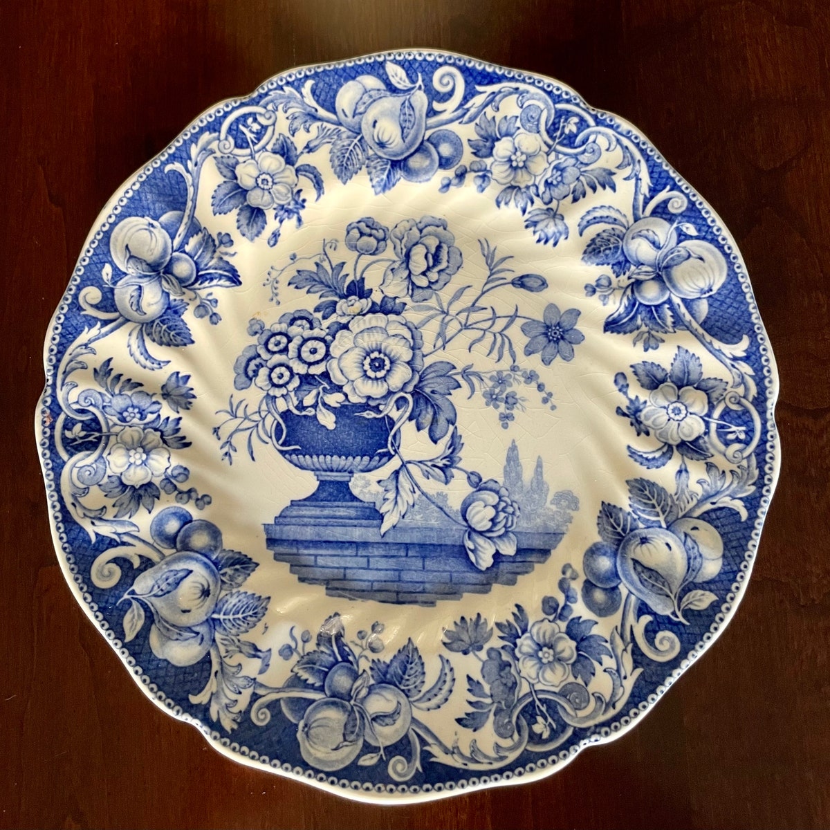 Luncheon Plate - Pomeroy (Blue and White) by Royal Doulton