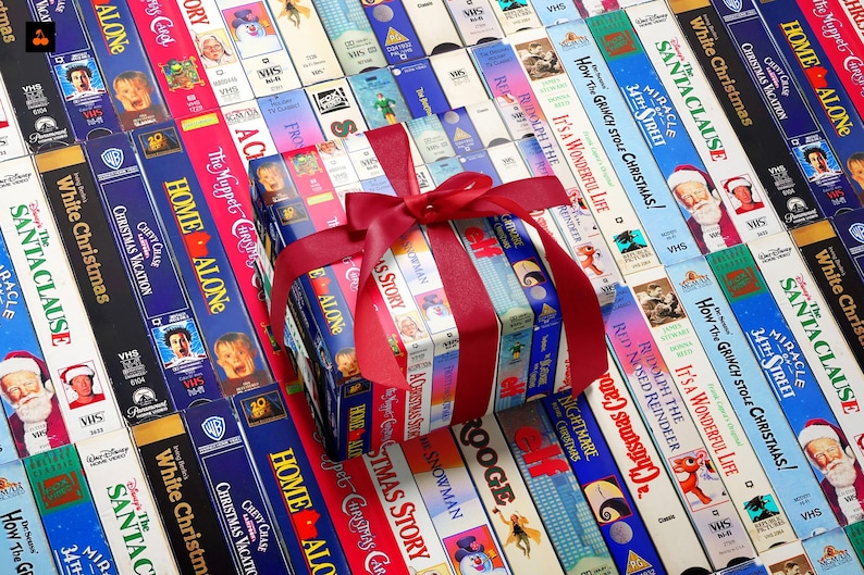 Vhs Ribbon Retro Christmas Movie VHS Wrapping Paper: 90s Holiday Nostalgia - Etsy