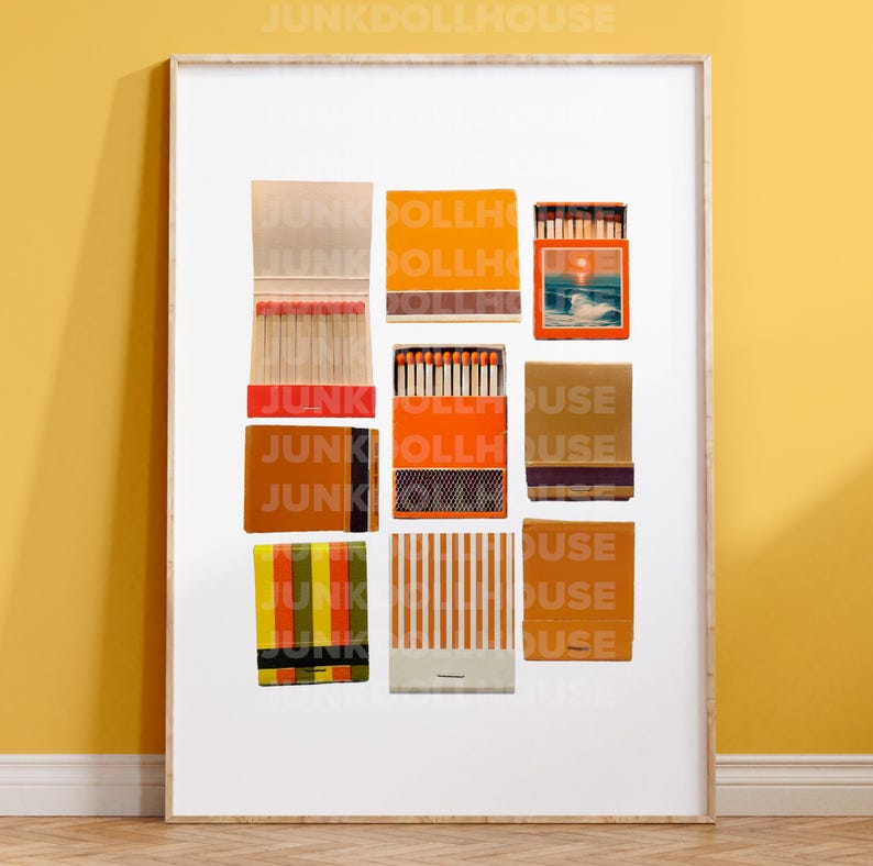 Matchboxes Patern 100 Blank Matchbook PNG Files: DIY Matchbox Template (digital Download ...