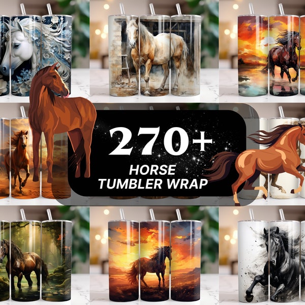 270+ Horse Tumbler Wrap Bundle Just a girl who love Horse Lover alcohol ink Horse western Gift Png 20oz Skinny Tumbler Straight Sublimation