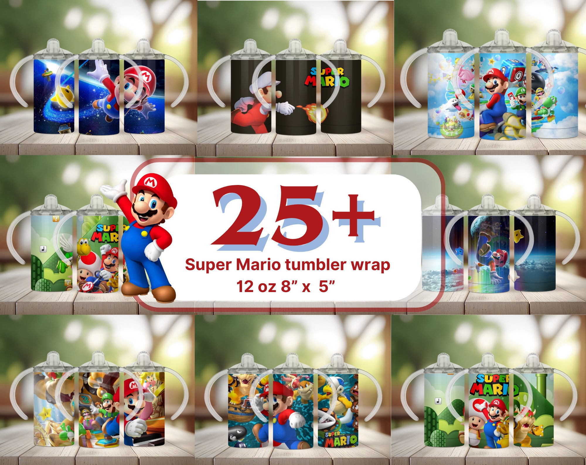 25 Super Mario Tumbler Wraps 12oz Super Mario PNG Image Etsy Australia