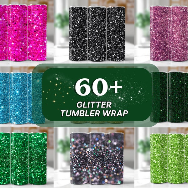 60+ Glitter Tumbler Wrap Bundle, Glitter Color Tumbler Wrap, Sparkle Style Glitter Tumbler Wrap Bundle, 20OZ Perfect Glitter Tumblers PNG