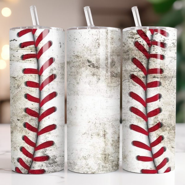 20oz Dirty BaseBall Tumbler Wrap, Baseball Dirty Ball Ground Rustic PNG Image, Sublimation Image, Skinny 20oz Tumbler Wrap, Kid Water bottle