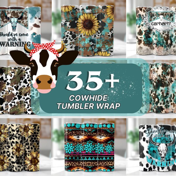 35+ Cow Hide Tumbler Cowhide Heifer Cowgirl Sublimation Tumbler Boho Cow Skull Tumbler Cow Fur Print 20oz Skinny Tumbler Wraps Templates PNG