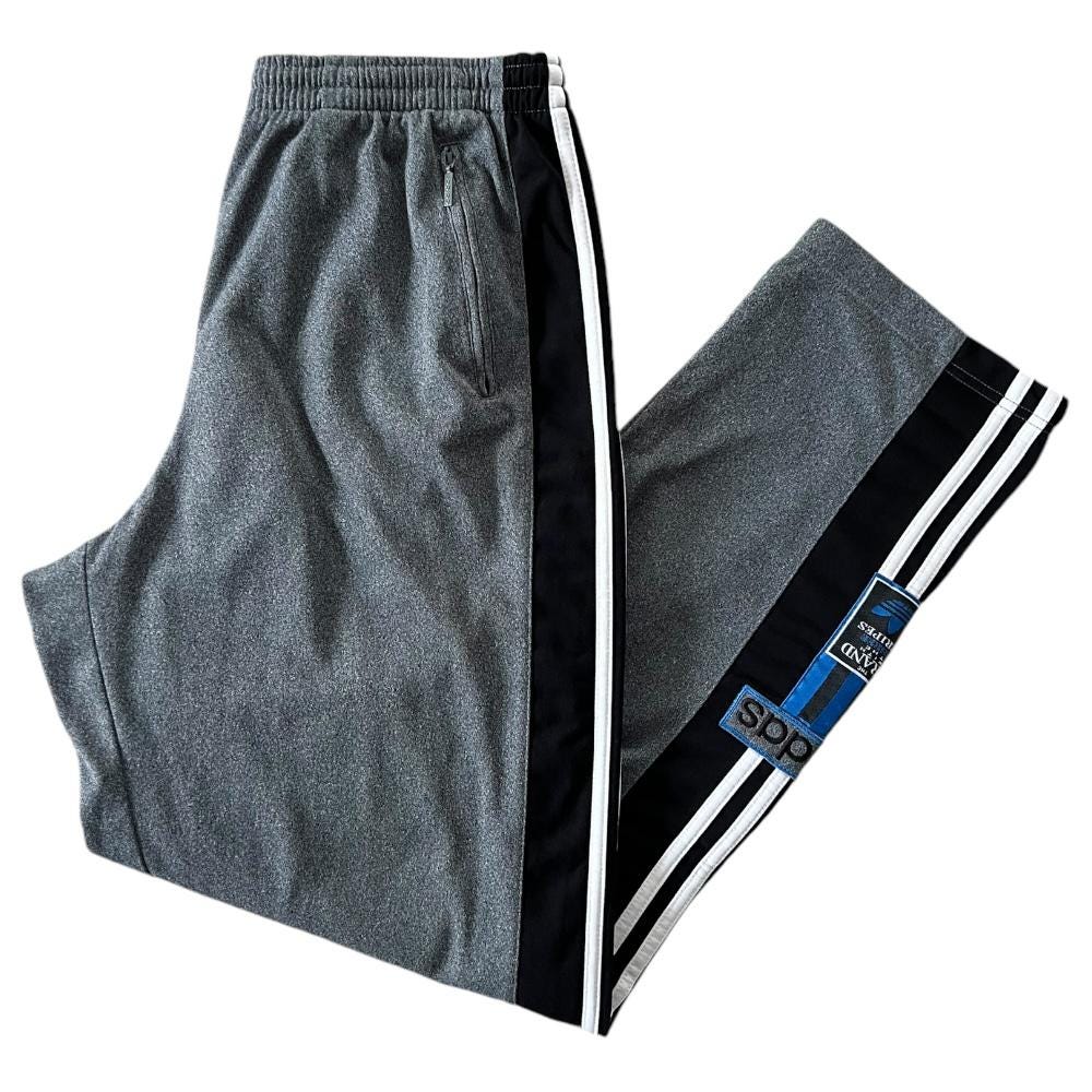 adidas popper trousers mens