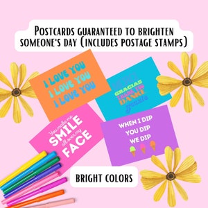 Lot de 12 cartes postales garanties pour apporter un sourire Cartes de remerciement Cartes d'encouragement Carte d'anniversaire Happy Mail Toutes les cartes d'occasion