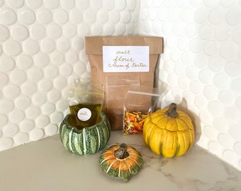 Pumpkin Spice Play Dough Kit | nature play dough | forest puddy | Halloween play dough | non-toxic | party activity | trick or treat