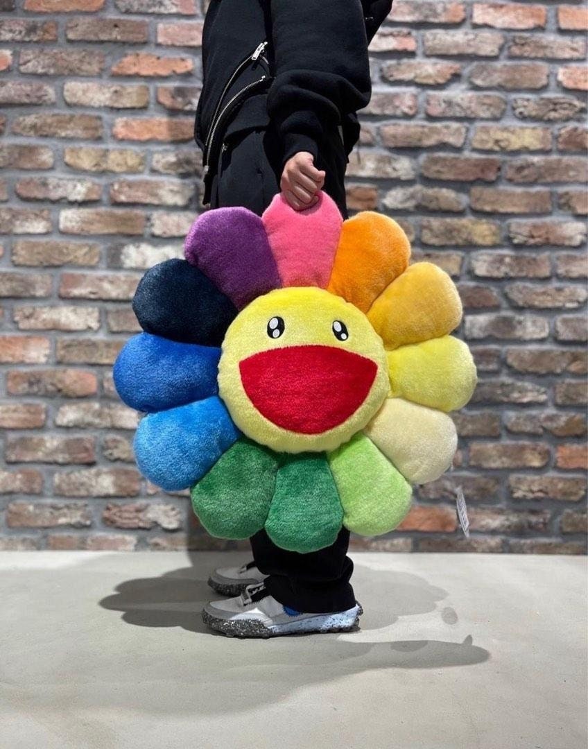 Takashi Murakami Rainbow Sunflower Pillow Y2K Plush Pillow 