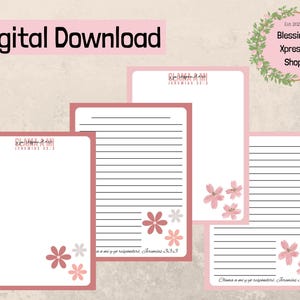 Papelería imprimible tamaño carta (PDF), paquete de papelería de descarga instantánea, notas "Clama a mí y yo responderé", papel de carta