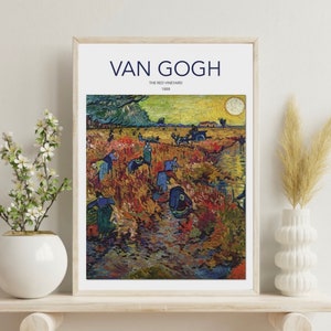 Vincent Van Gogh Druck, The Red Vineyard, Van Gogh Poster, Vintage Wohnkultur, Geschenk, Kunst, Kunstliebhaber, A3/A4 Druck.