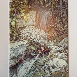 The Bramley Hedge, impresión de gran tamaño, regalo vintage, decoración de habitación infantil, tapiz, Jill Barklem. Regalo para niños.