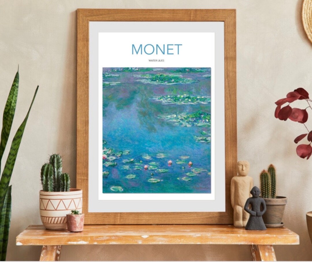 Claude Monet Print, Water Lilies, Monet Poster, Vintage Home Decor