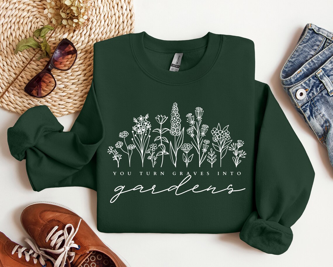 Graves Into Gardens Crew Neck Sweatshirt Christian Apparel Brandon Lake