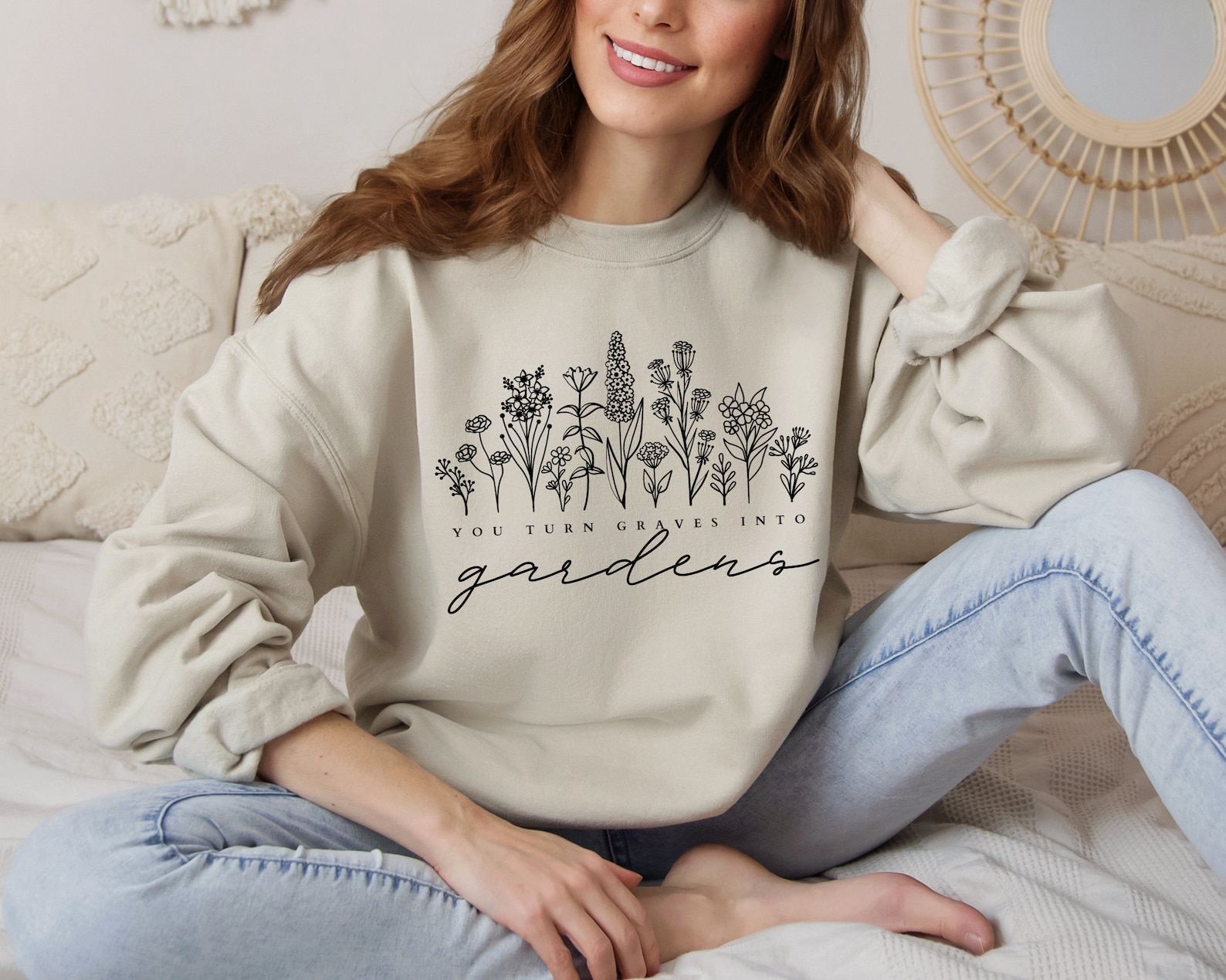 Graves Into Gardens Crew Neck Sweatshirt Christian Apparel Brandon Lake
