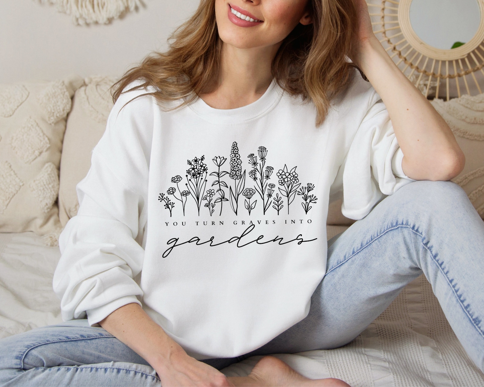 Graves Into Gardens Crew Neck Sweatshirt Christian Apparel Brandon Lake