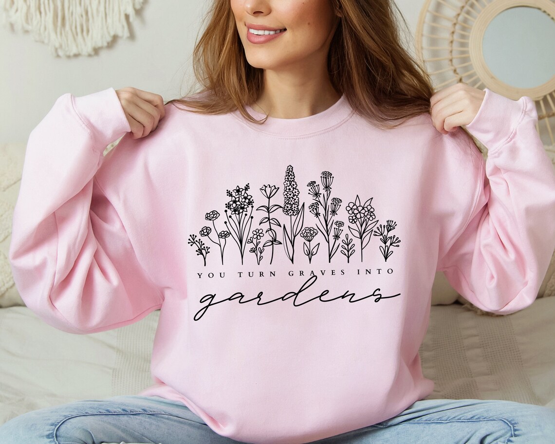 Graves Into Gardens Crew Neck Sweatshirt Christian Apparel Brandon Lake