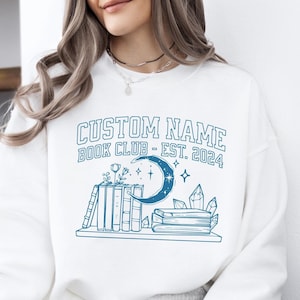 Custom Book Club Sweatshirt, Personalized Reading Club Crewneck, Bookish Gift, Book Lover Sweatshirt