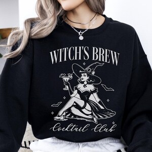Witch&#39;s Brew Halloween Sweatshirt, Retro Halloween, Cute Witchy Shirt, Vintage Fall Sweater, Retro Fall Aesthetic, Spooky Season Apparel