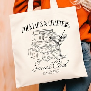Custom Book Club Tote Bag, Personalized Reading Club Gift, Bookworm Gift, Bookish Gift, Book Lover, Booktok Merch, Booktrovert