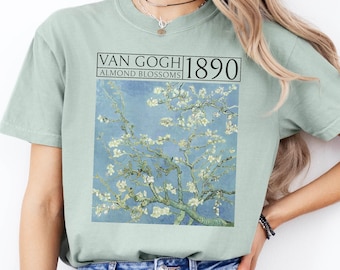 Vincent Van Gogh Shirt, Classic Art Gift, Vintage Floral, Indie Cottagecore, Dark Academia, Famous Impressionist Painter Tee, Light Academia