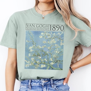 Vincent Van Gogh Shirt, Classic Art Gift, Vintage Floral, Indie Cottagecore, Dark Academia, Famous Impressionist Painter Tee, Light Academia