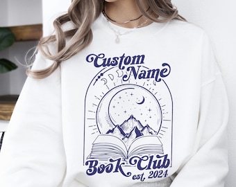 Custom Book Club Sweatshirt, Personalized Reading Club Crewneck, Bookish Gift, Book Lover Sweatshirt
