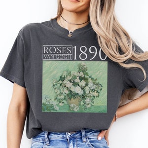 Vincent Van Gogh Shirt, Classic Art Gift, Vintage Floral, Indie Cottagecore, Dark Academia, Famous Impressionist Painter Tee, Light Academia