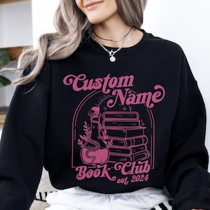 Custom Book Club Sweatshirt, Personalized Reading Club Crewneck, Bookish Gift, Book Lover Sweatshirt