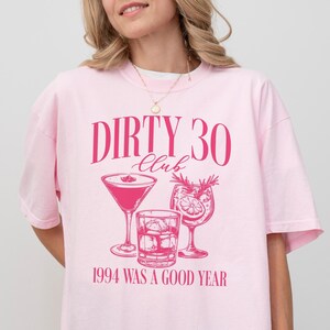 30th Birthday Shirt, Personalized Dirty Thirty Tee, Customized Bday Party Group Shirt, Dirty 30 Club, Custom Birthday Cocktail Shirts